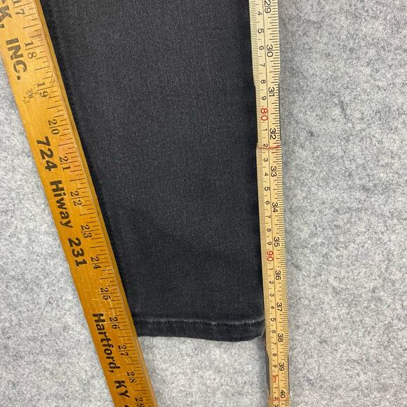 Old Navy jeans womens 12 28/27 skinny highrise black biker emo goth y2k Stretch - Picture 7 of 10